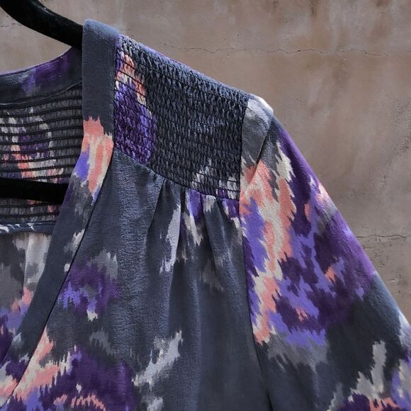 Joie watercolor floral blouse dark colorway - Picture 4 of 9